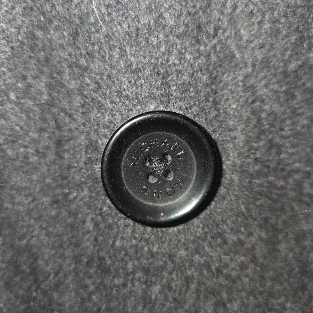 MICHAEL Michael Kors Women's Wool Blend Double-Breasted Peacoat Charcoal Gray XL